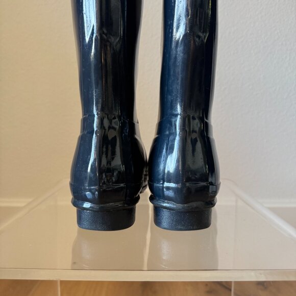 Hunter Original Tall Glossy Rain Boots Navy Blue Size 37 (6 US) - Picture 5 of 15
